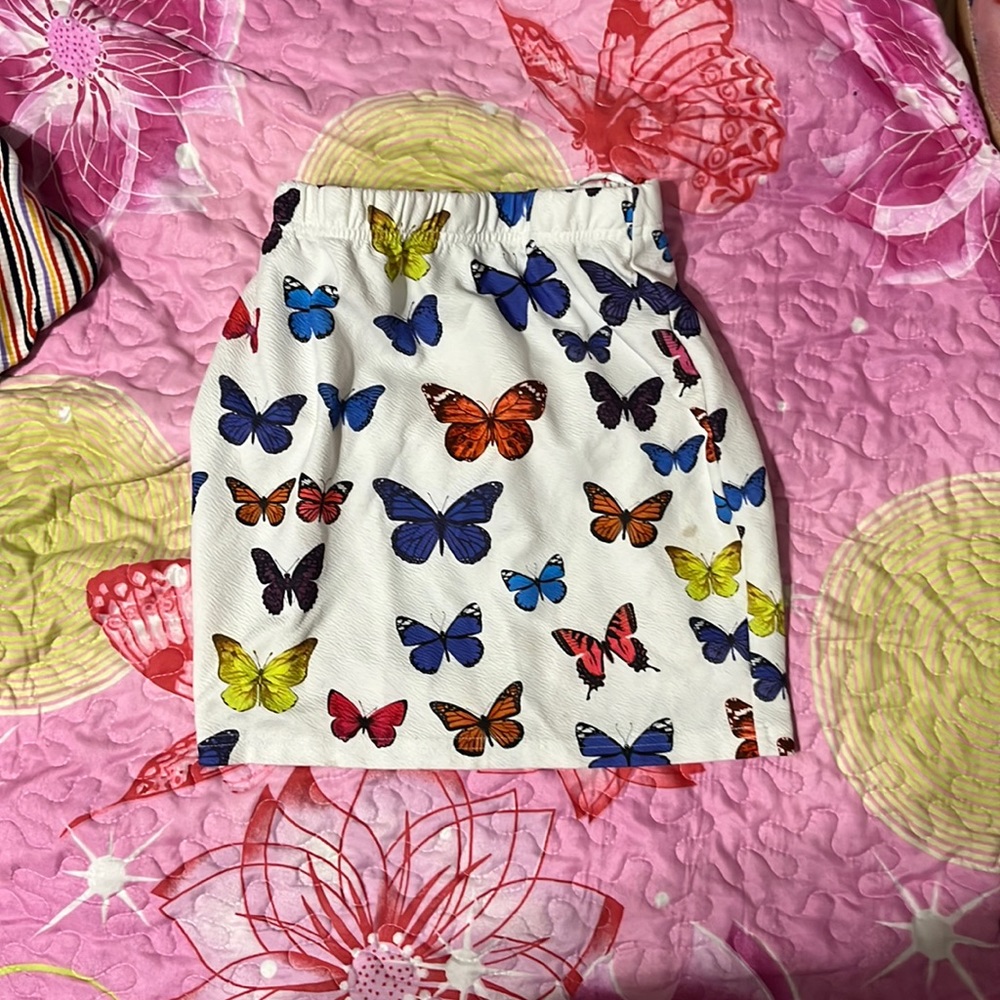 XS WHITE BUTTERFLY SKIRT